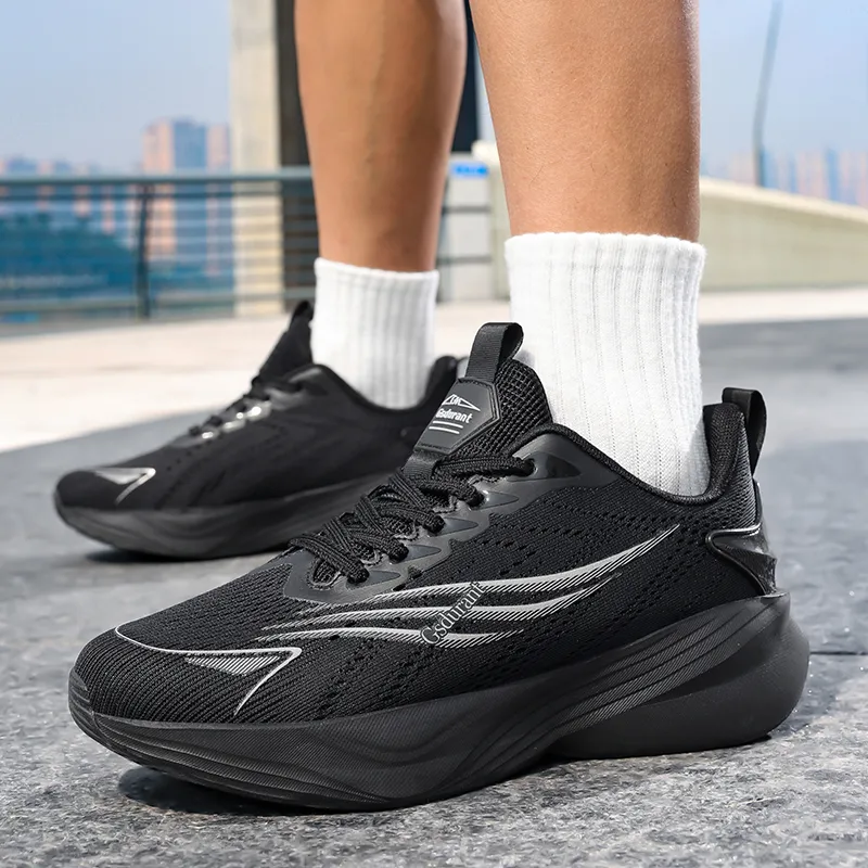 Gaius Durant Cushioning, Wear Resistant Low Top Running Shoes Unisex Night Black-2