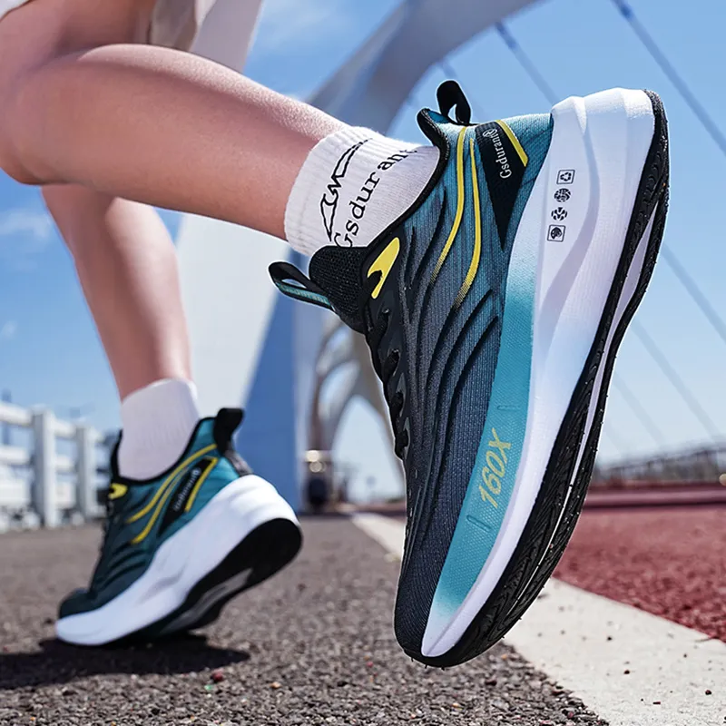 Gaius Durant Abrasion Resistant Breathable Anti Rollover Slip Resistant Low Top Running Shoes Unisex Black Eye Green-5
