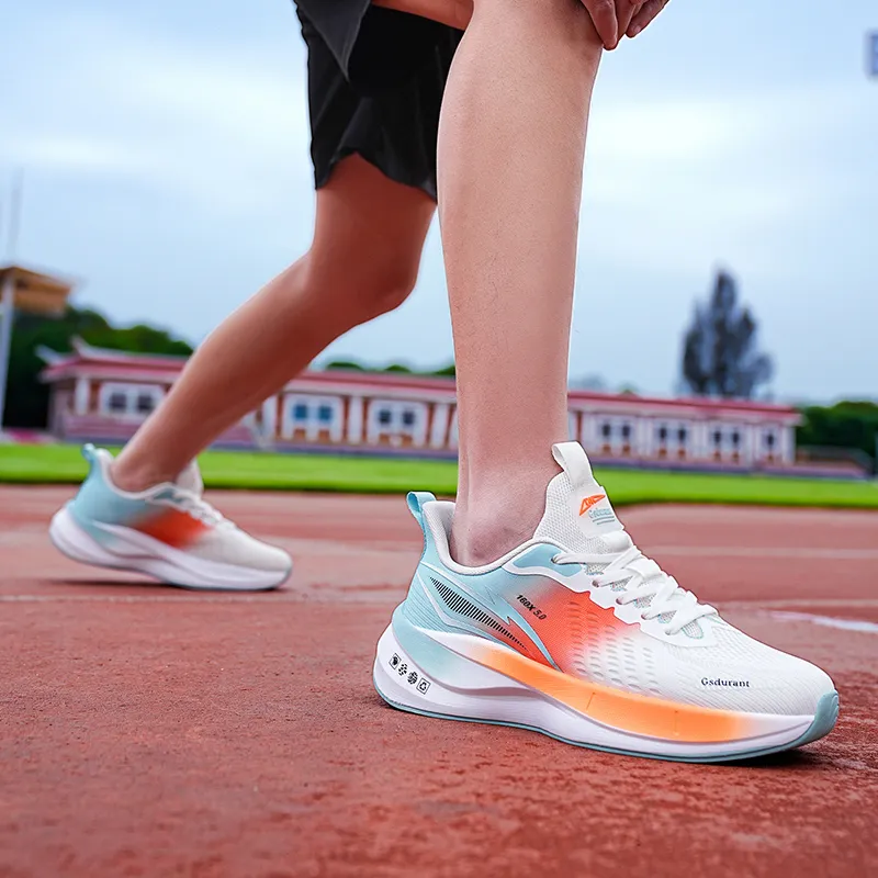 Gaius Durant Cushioning, Abrasion Resistant, Slip Resistant Low Top Supercritical Running Shoes Unisex Green Orange-4
