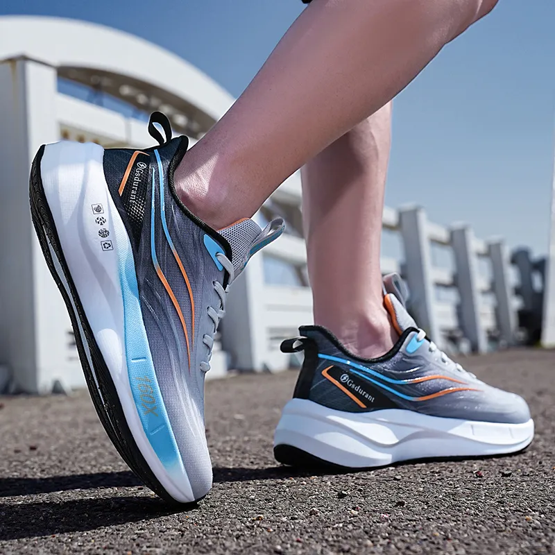 Gaius Durant Non-slip Wear-resistant Impact-resistant Low-Top Training Running Shoes Unisex Gray Blue-4