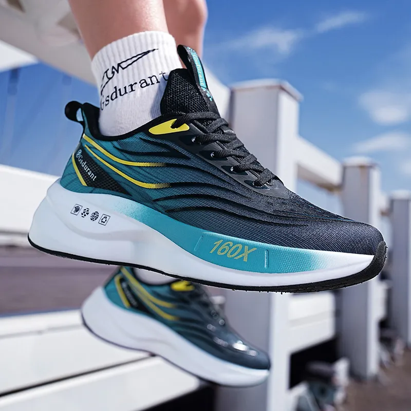 Gaius Durant Abrasion Resistant Breathable Anti Rollover Slip Resistant Low Top Running Shoes Unisex Black Eye Green-2