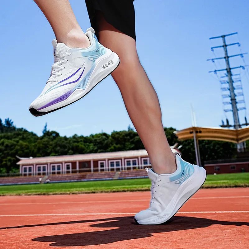 Gaius Durant Cushioning, Abrasion Resistant, Anti Rollover, Slip Resistant Low Top Running Shoes Men's White Blue-5