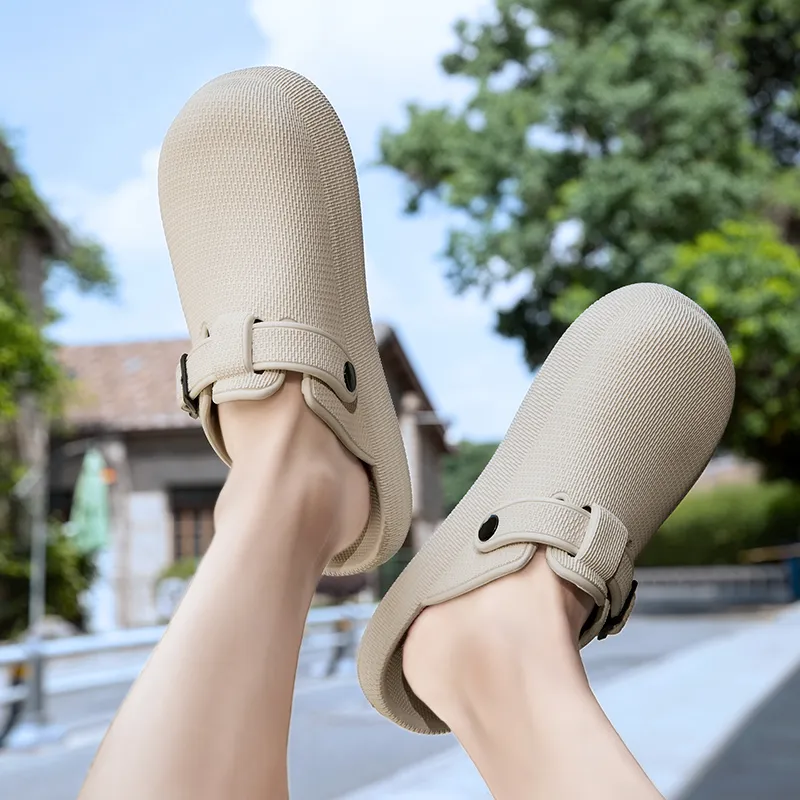 Gaius Durant Quiet Abrasion Resistant Slip Resistant Closed Toe Slippers Unisex White-5