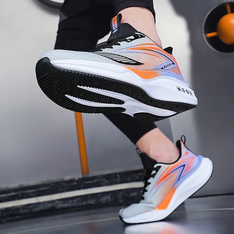 Gaius Durant Rebound Abrasion Resistant Slip Resistant Low Top Running Shoes Men's Light Gray Orange-5