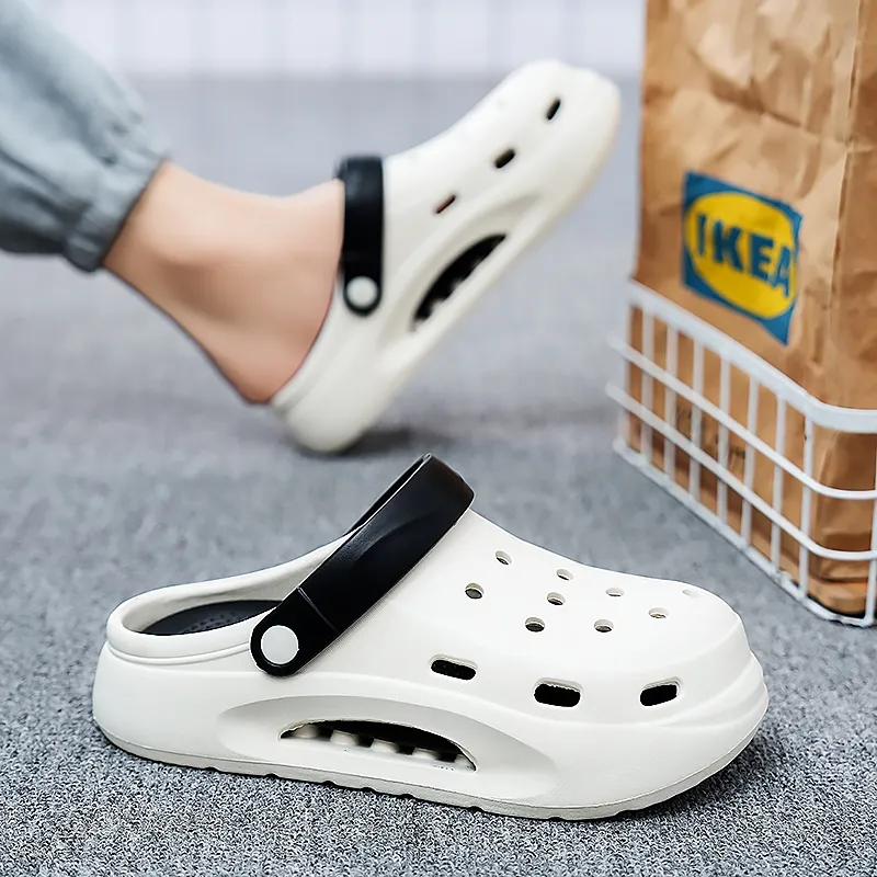 Gaius Durant Clogs Unisex Beige White Black-3