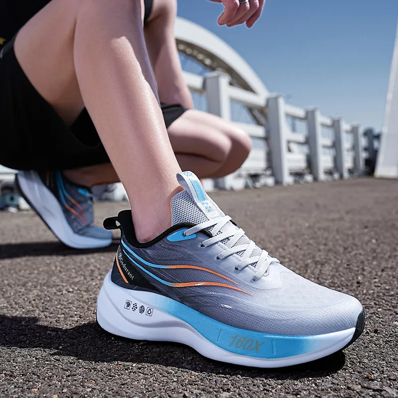 Gaius Durant Non-slip Wear-resistant Impact-resistant Low-Top Training Running Shoes Unisex Gray Blue-5