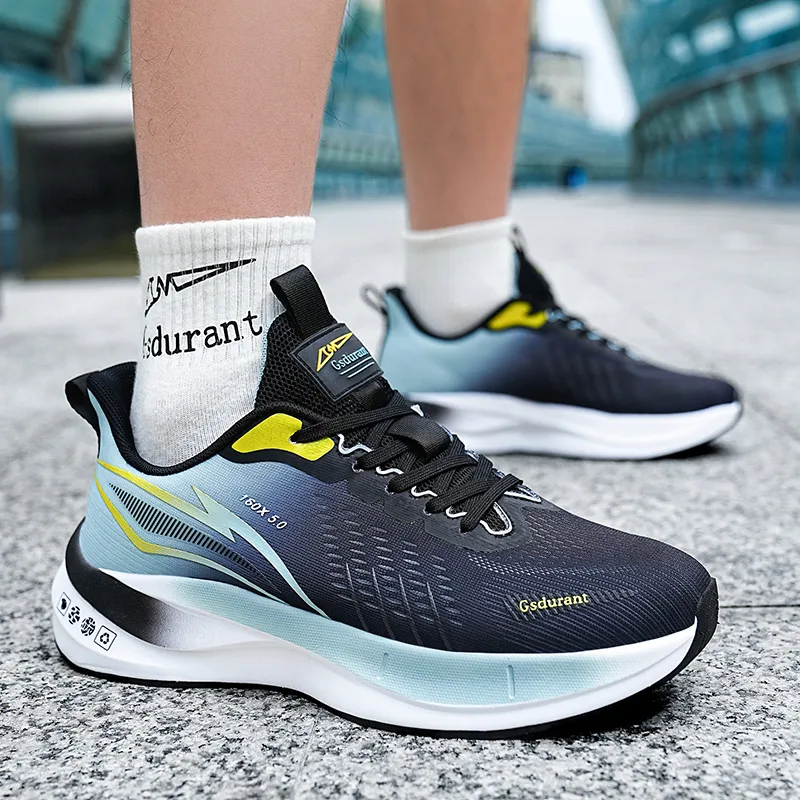 Gaius Durant Cushioning, Abrasion Resistant, Slip Resistant Low Top Supercritical Running Shoes Unisex Black Green-3