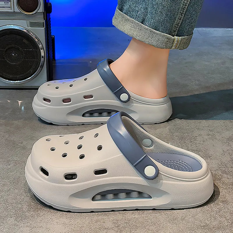 Gaius Durant Clogs Unisex Khaki Gray Blue-5