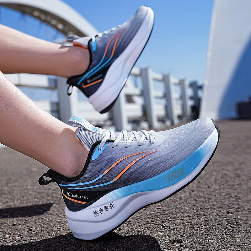 Gaius Durant Non-slip Wear-resistant Impact-resistant Low-Top Training Running Shoes Unisex Gray Blue-2