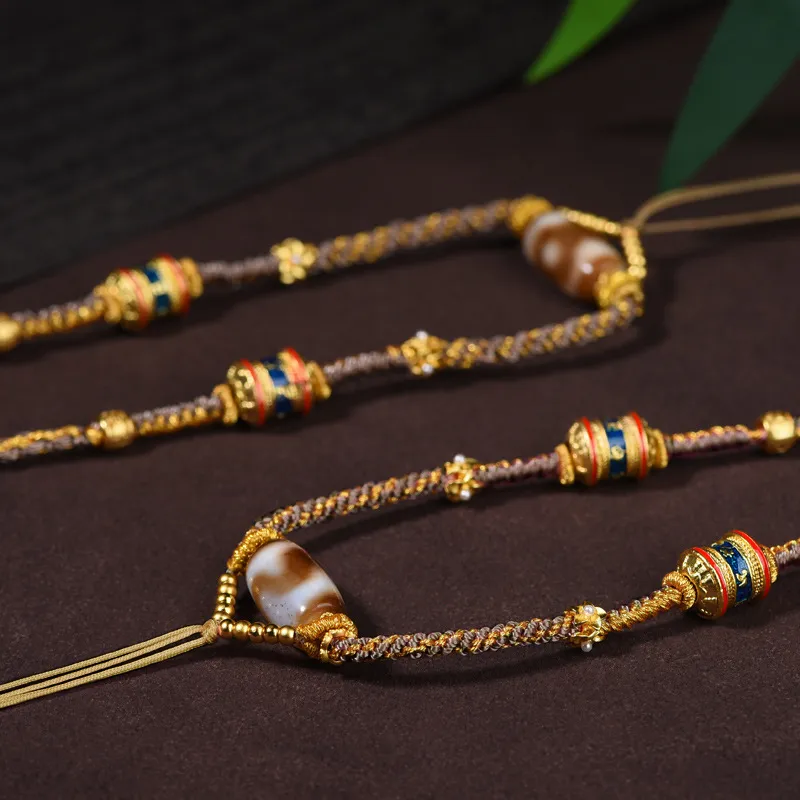 DVNRR Agate Jade Necklaces Unisex-3