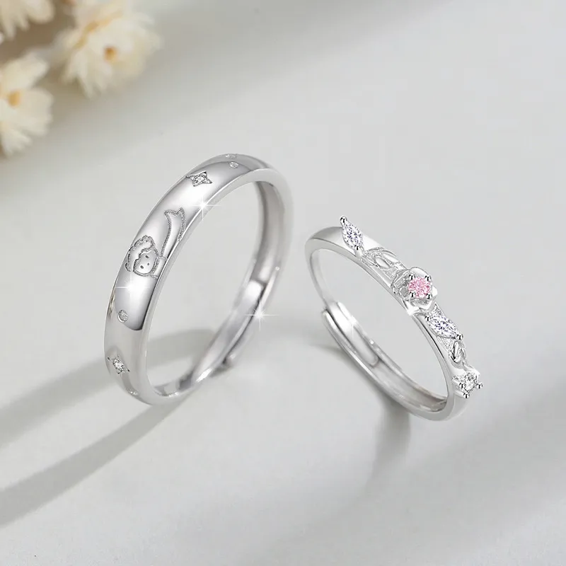 DVNRR S 999 Fine Silver Rings Unisex Gift Box Set Anniversary Gift For The Object Of Your Affection-3