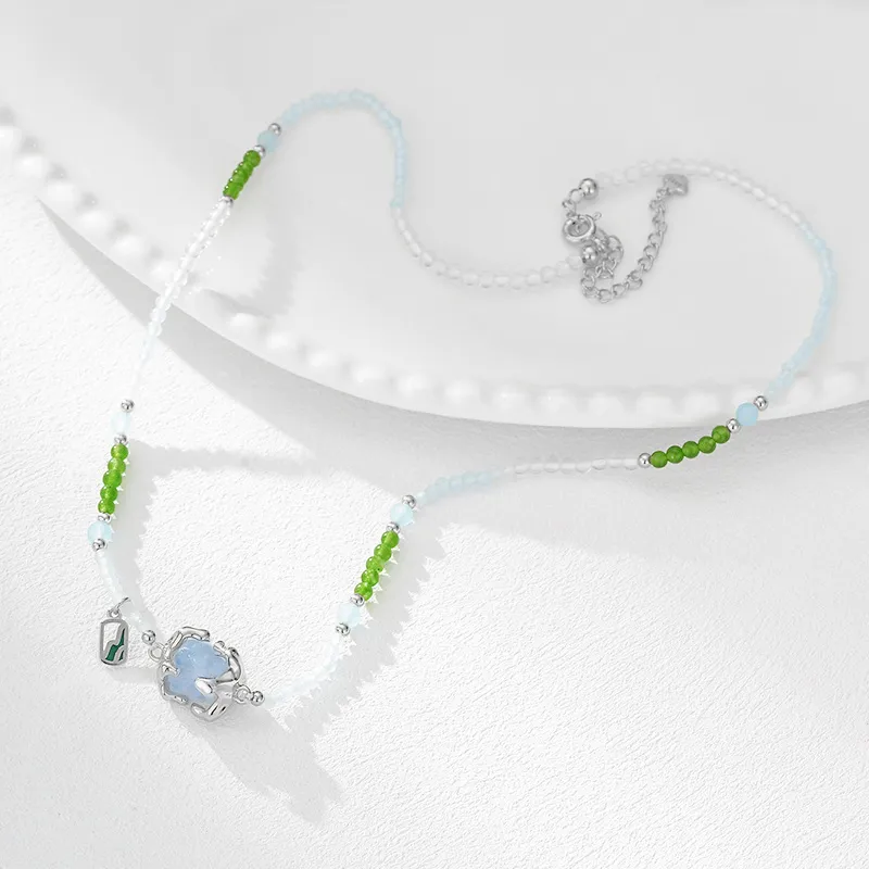 DVNRR Chalcedony Necklaces Women's-3