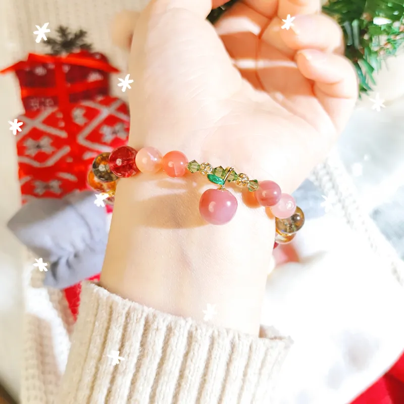 DVNRR Colored Glaze Jade Bracelets Women's-5