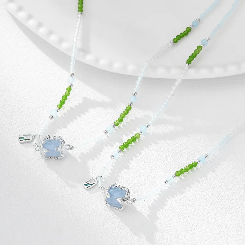 DVNRR Chalcedony Necklaces Women's-4