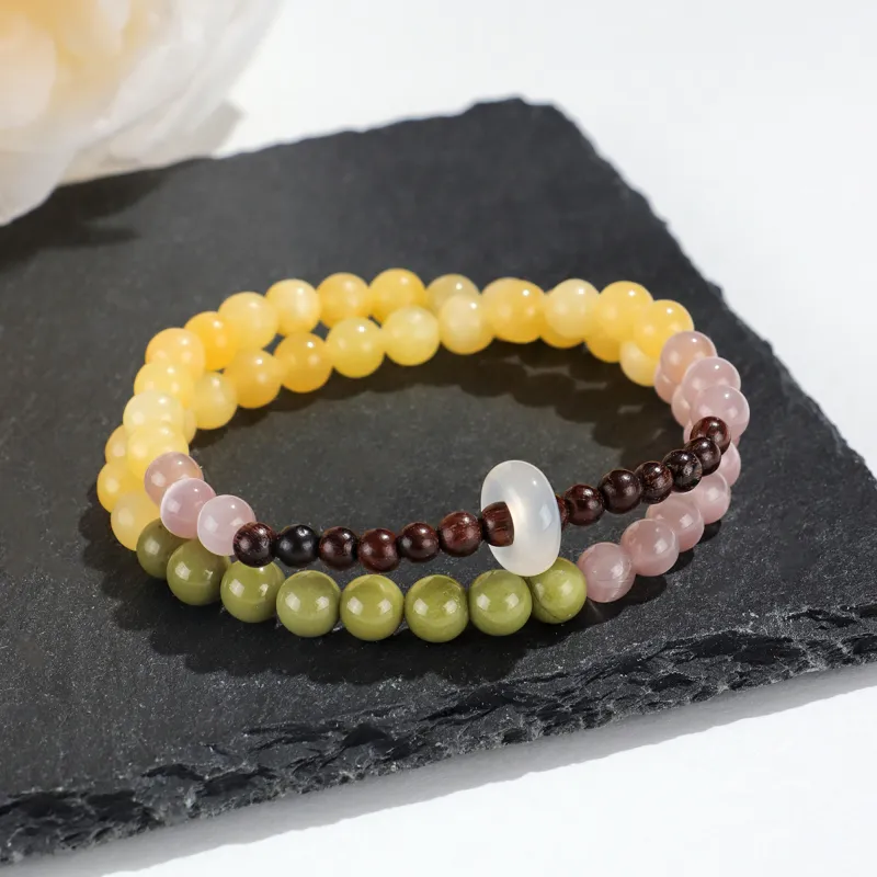 DVNRR Glass Cat Eye Jade Bracelets Women's-7