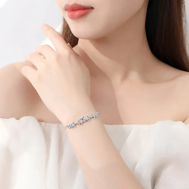 DVNRR S925 Silver Bracelets Women's Gift Box Set-1