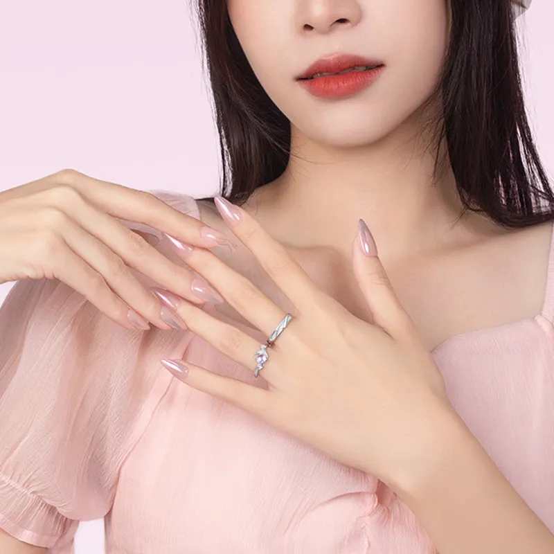 DVNRR S925 Silver Rings Unisex Gift Box Set Anniversary Gift For The Object Of Your Affection-5