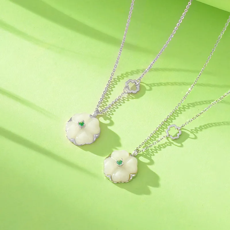 DVNRR Chalcedony Jade Necklaces Women's-2