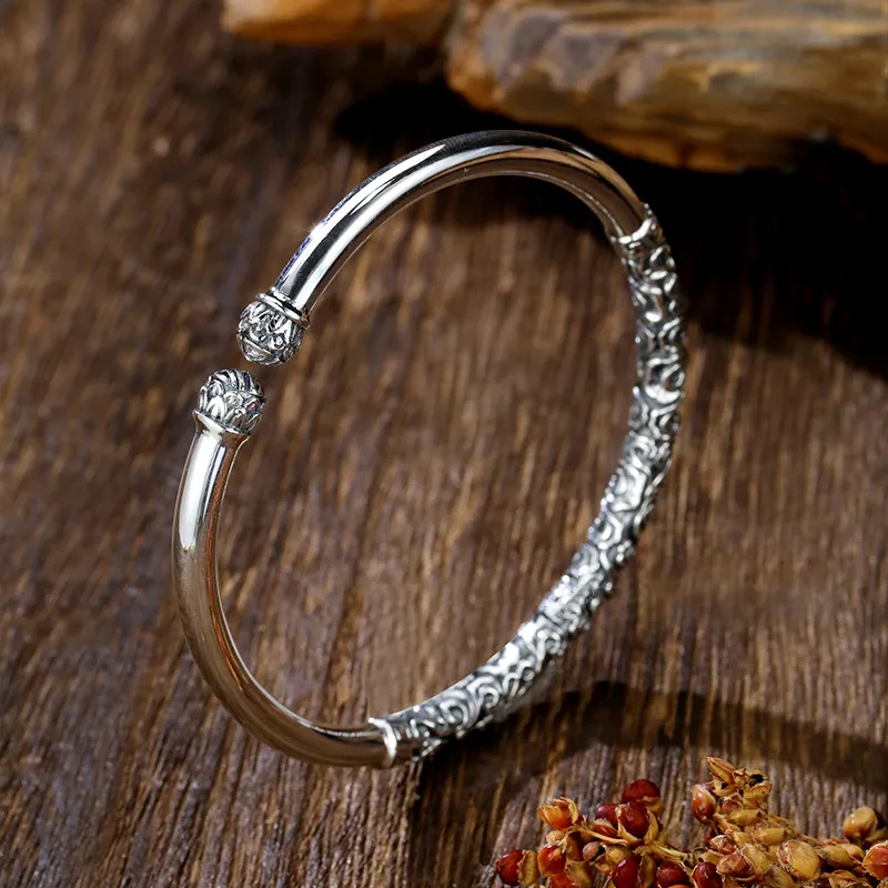 DVNRR S 999 Fine Silver Sterling Silver Bracelets Unisex-3
