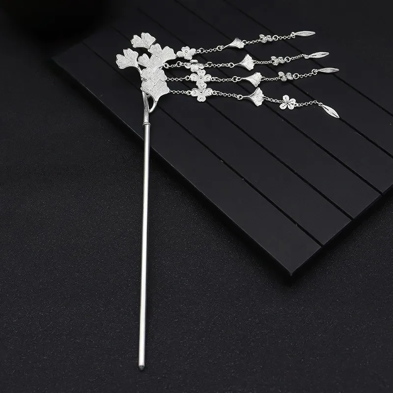 DVNRR S 990 Silver Foot Silver Hairpins Women's-3