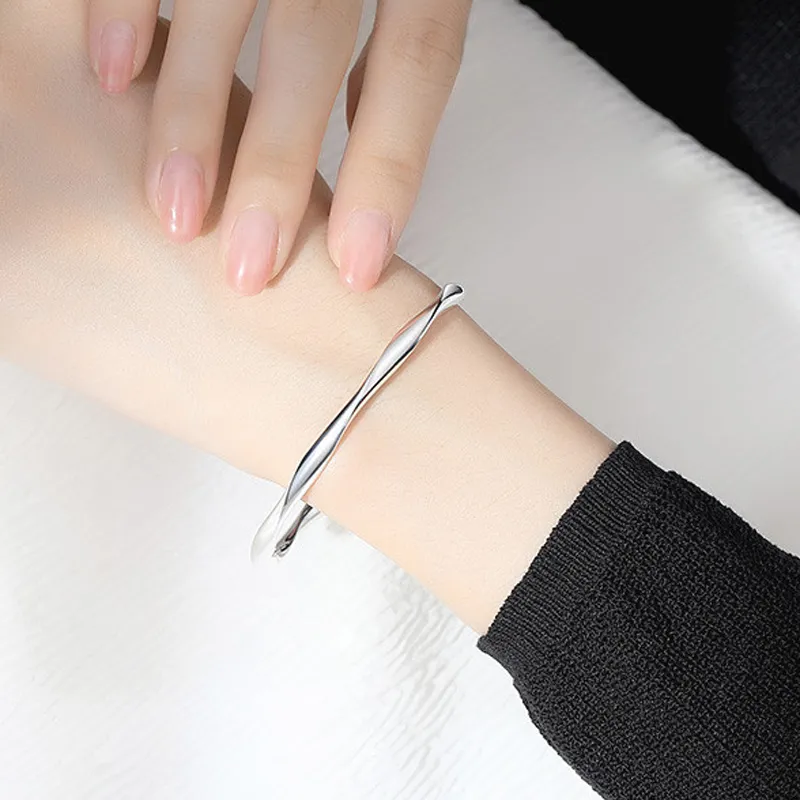 DVNRR 999 Fine Silver Sterling Silver Bracelets Women's Silver-5