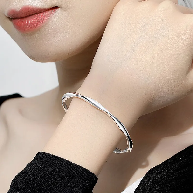 DVNRR 999 Fine Silver Sterling Silver Bracelets Women's Silver-4