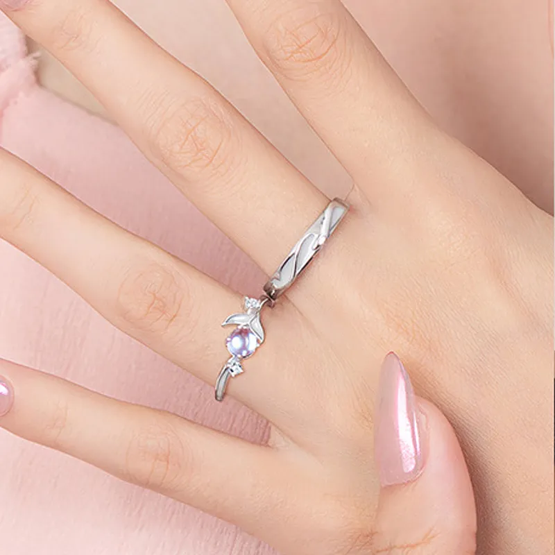 DVNRR S925 Silver Rings Unisex Gift Box Set Anniversary Gift For The Object Of Your Affection-6
