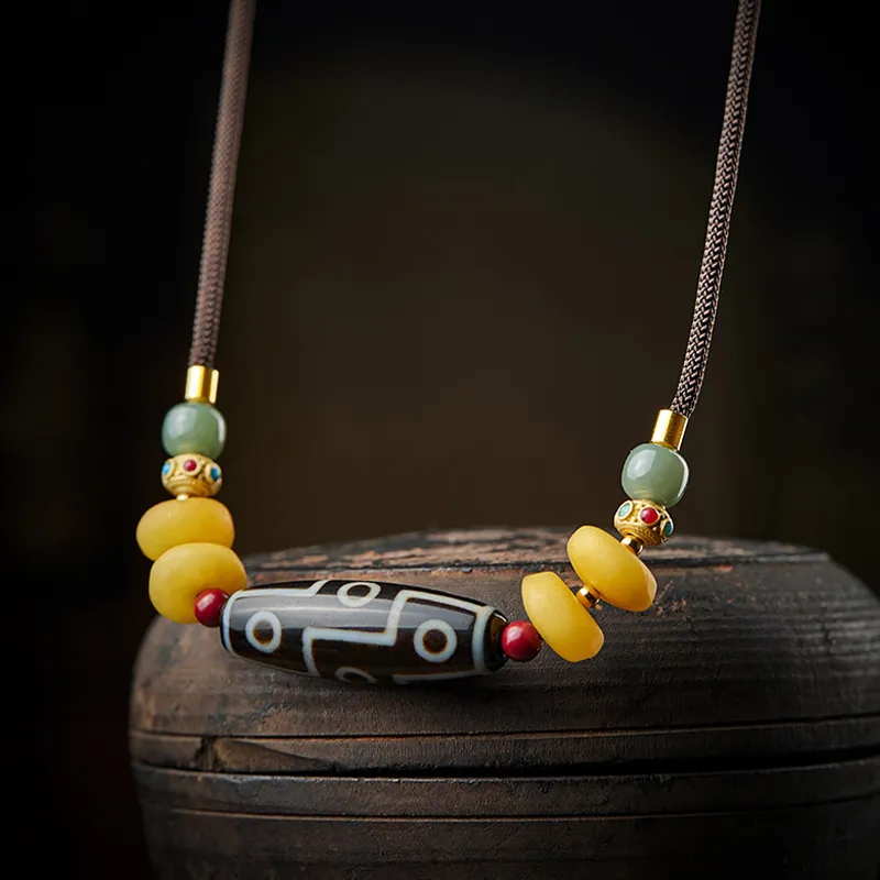 DVNRR Agate Jade Necklaces Unisex-2
