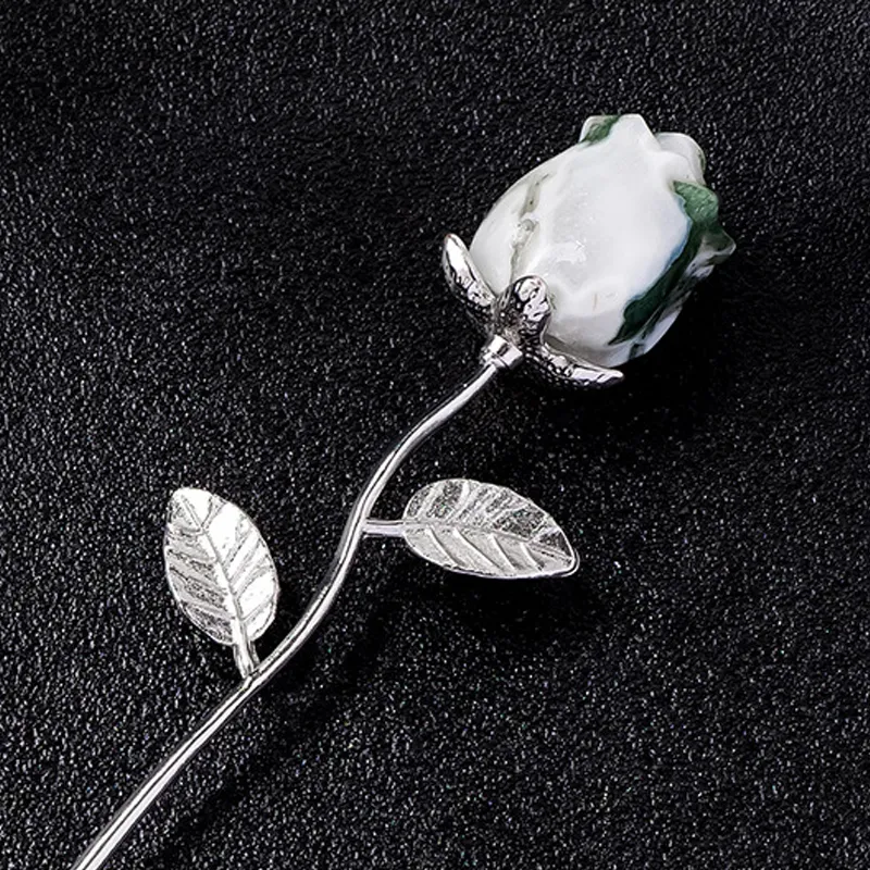 DVNRR Agate Carved Jade Ornaments Unisex-4
