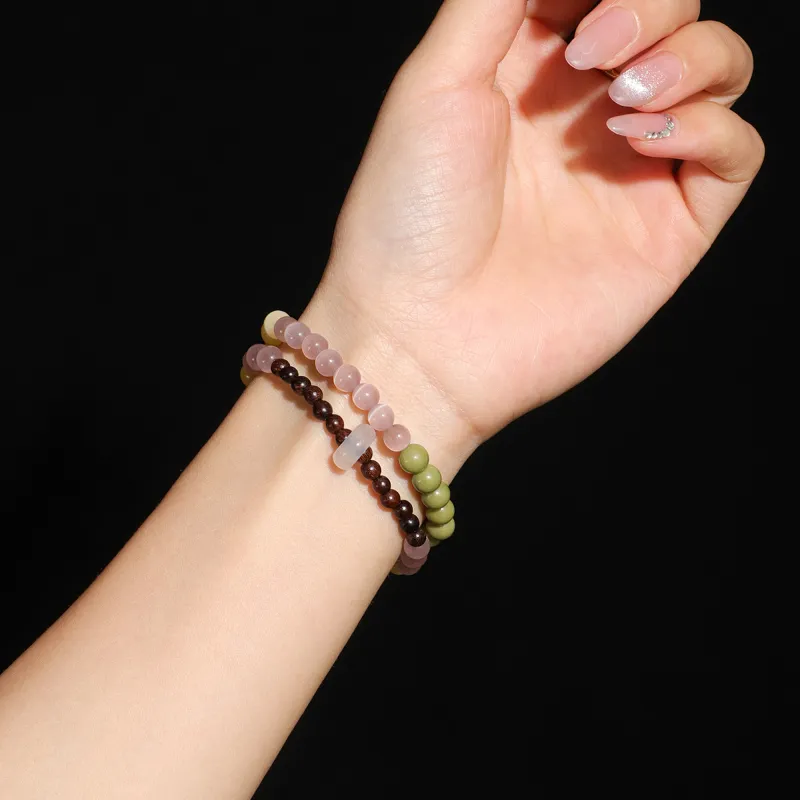 DVNRR Glass Cat Eye Jade Bracelets Women's-8