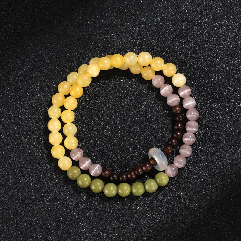 DVNRR Glass Cat Eye Jade Bracelets Women's-6