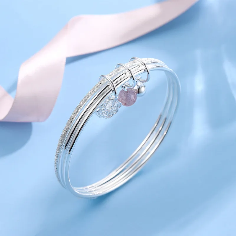 DVNRR 999 Fine Silver Sterling Silver Bracelets Women's Gift Box Set Good Luck-2