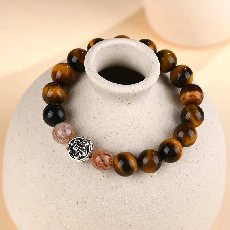 DVNRR Tiger's Eye Stone Jade Bracelets Unisex-3
