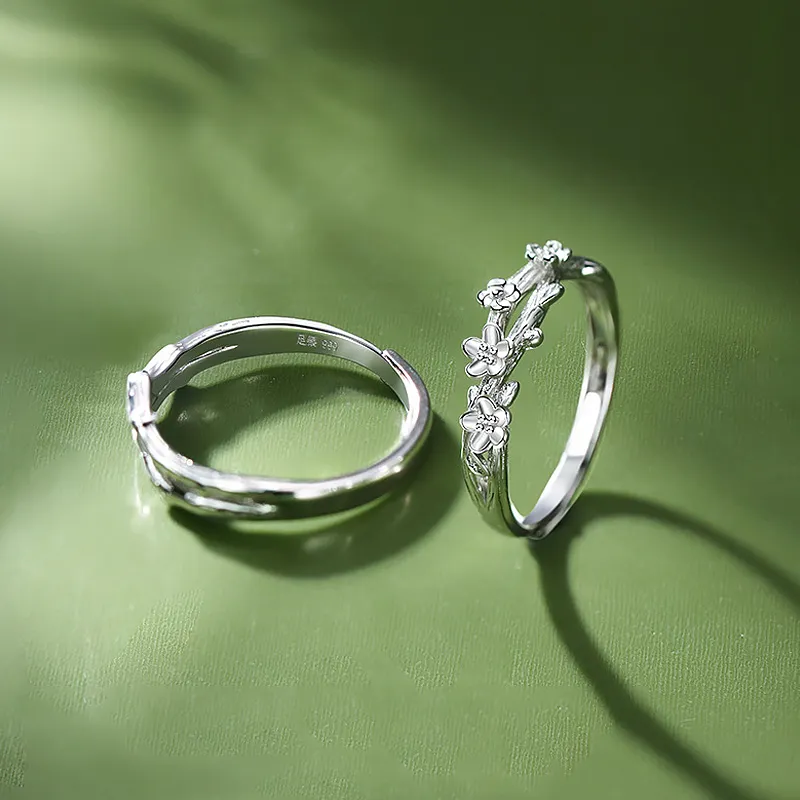 DVNRR S 999 Fine Silver Rings Unisex Gift Box Set Anniversary Gift For The Object Of Your Affection-3