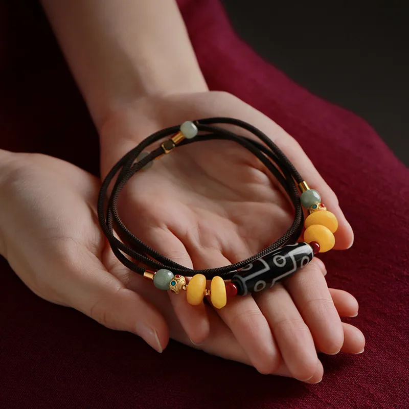 DVNRR Agate Jade Necklaces Unisex-3