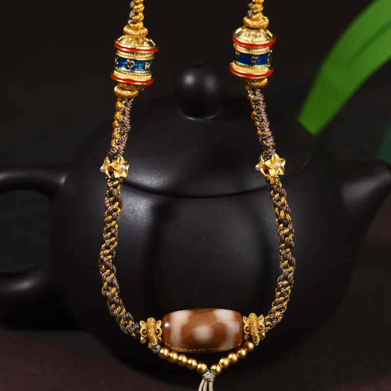 DVNRR Agate Jade Necklaces Unisex-2