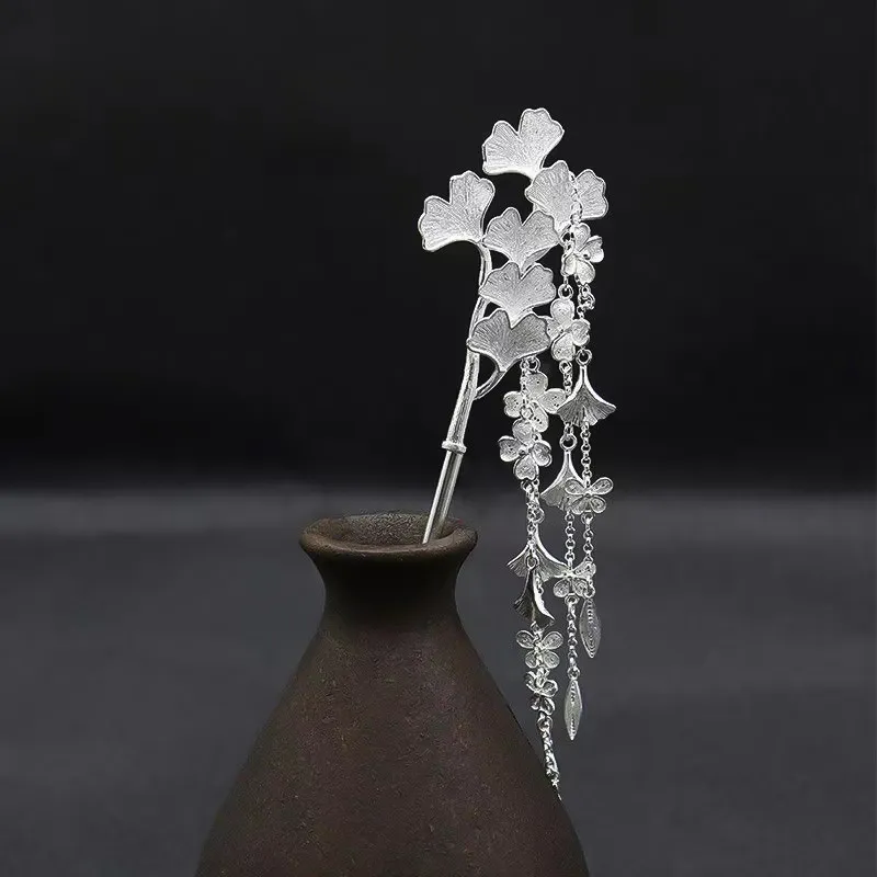 DVNRR S 990 Silver Foot Silver Hairpins Women's-2
