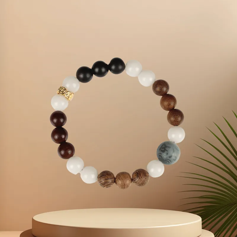 ZHUOJIN Ebony Wooden Bracelets Unisex-3