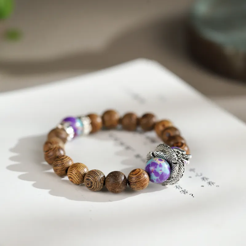 ZHUOJIN Redwood Bracelets Unisex-1