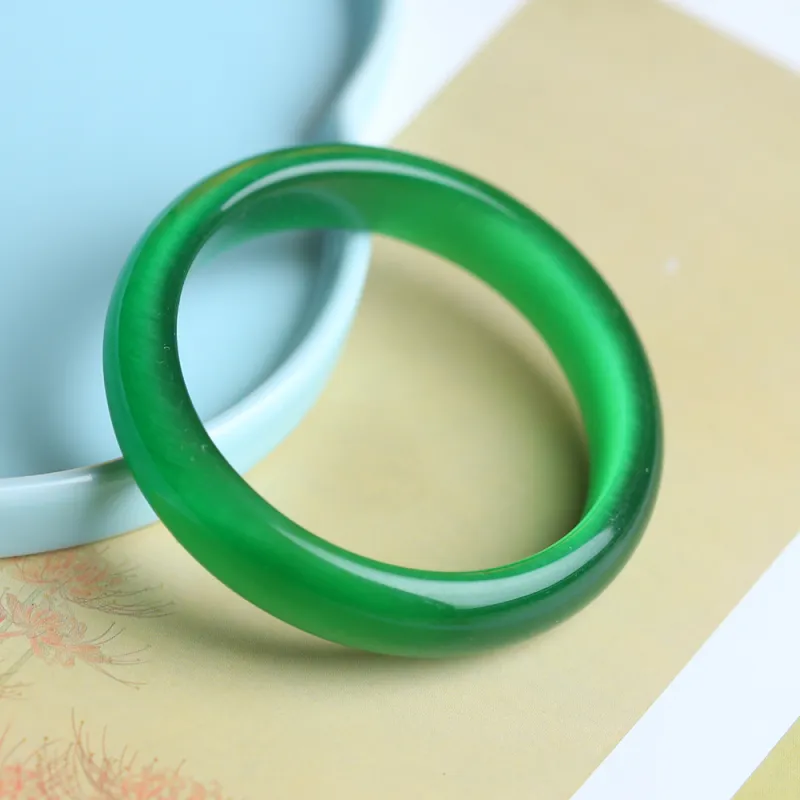 ZHUOJIN Glass Cat Eye Bangles Women's-3