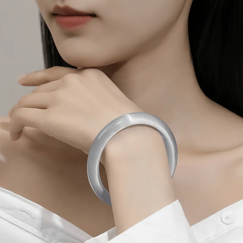 ZHUOJIN Glass Cat Eye Bangles Women's-4