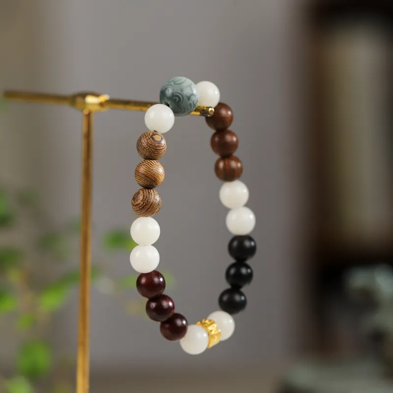ZHUOJIN Ebony Wooden Bracelets Unisex-2