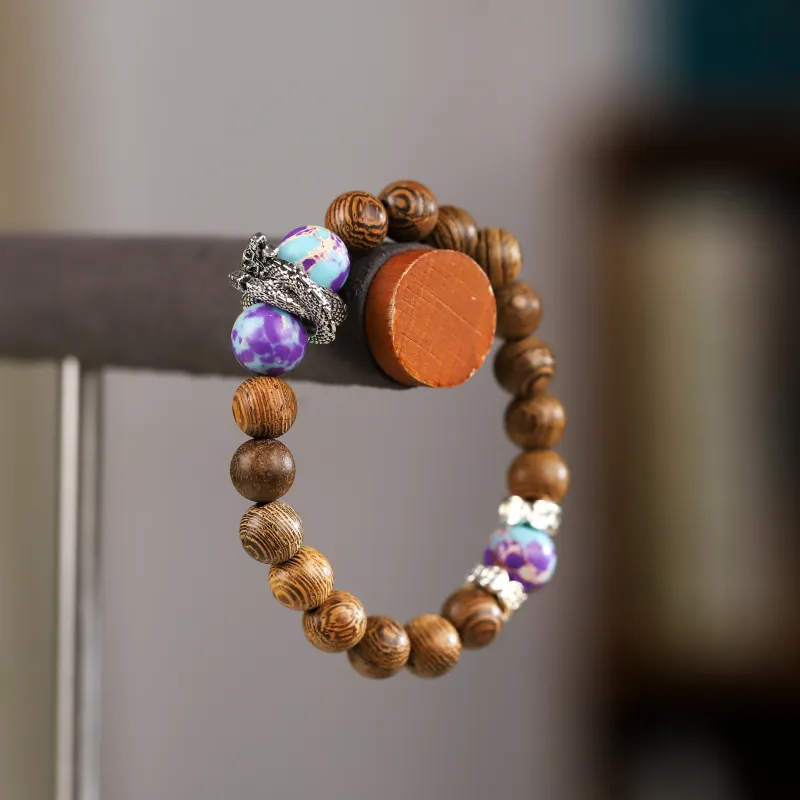 ZHUOJIN Redwood Bracelets Unisex-2