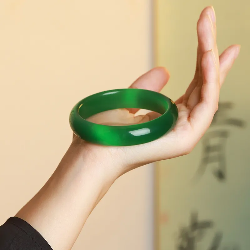 ZHUOJIN Glass Cat Eye Bangles Women's-5