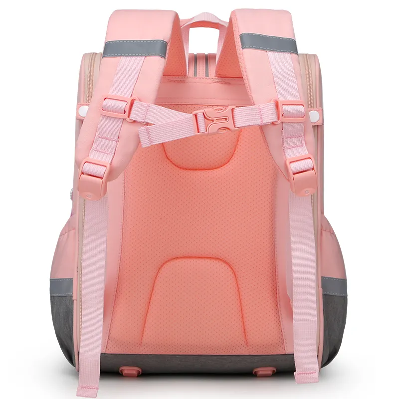 EDISON Oxford Student Bag Kids' Light Pink/Light Purple/Royal Blue-3