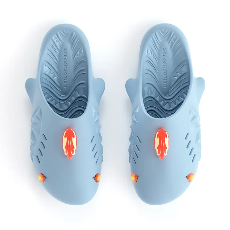 HelloSlippers Sharkicks Mule Fire Monster Closed Toe Slippers Unisex-3