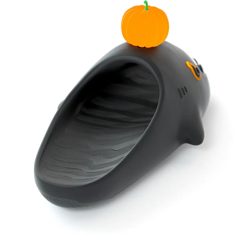 HelloSlippers Sharkicks Pumpkin, Slide Slippers Unisex-1