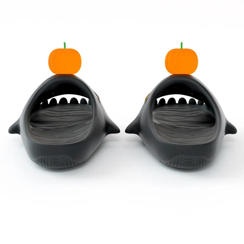 HelloSlippers Sharkicks Pumpkin, Slide Slippers Unisex-2