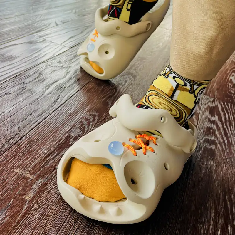 HelloSlippers Mr. Skully Zombie With A Kitchen Knife, Clogs Unisex-6