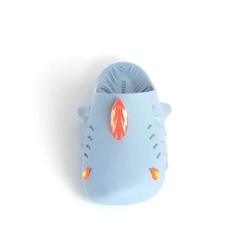 HelloSlippers Sharkicks Mule Fire Monster Closed Toe Slippers Unisex-4
